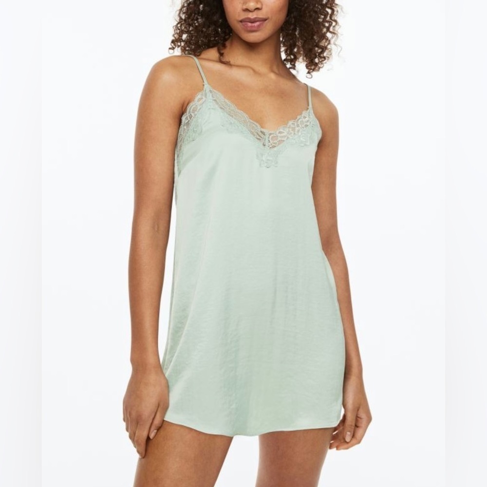 NWT H&M Satin cami nightgown loungewear size xs